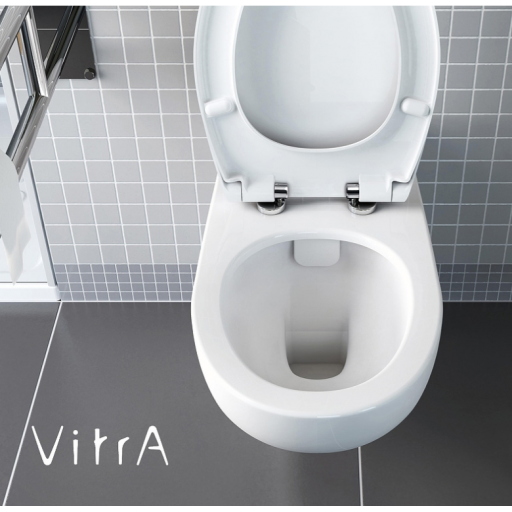 Унитаз подвесной безободковый Vitra CONFORMA 5810B003-6234 с сиденьем Soft Close для людей с ограниченными возможностями